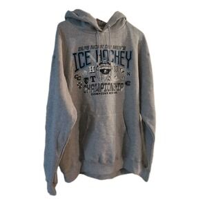 Champion DIII Ice hockey Championship 2025 Fleece Pull Over Hoodie  Gray Size XL